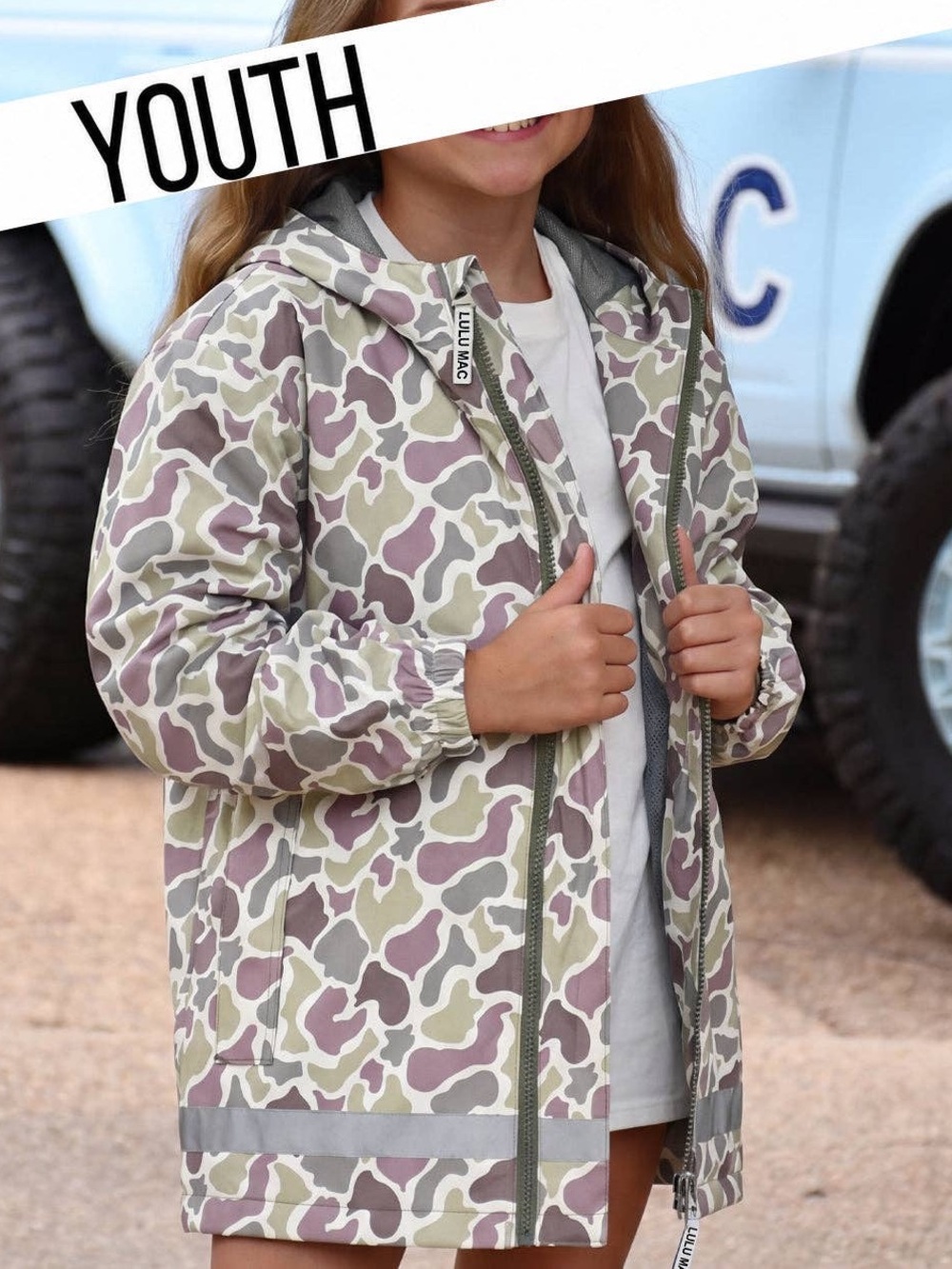 Lulu Mac Youth Light Camo Raincoat